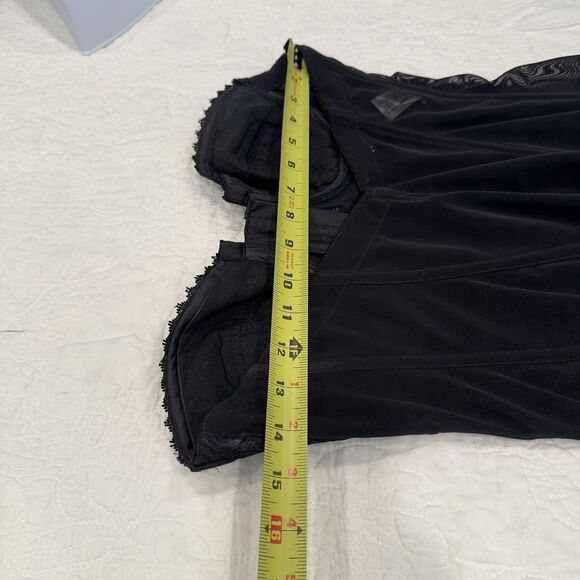 frederick of hollywood Modern Love Corset Black Zipper /hooks Vintage Y2K - Picture 7 of 9